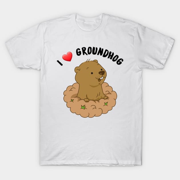 I love groundhog T-Shirt by sukhendu.12